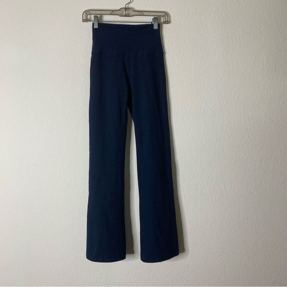 Beyond yoga Womens blue space dye high waist flare leggings S